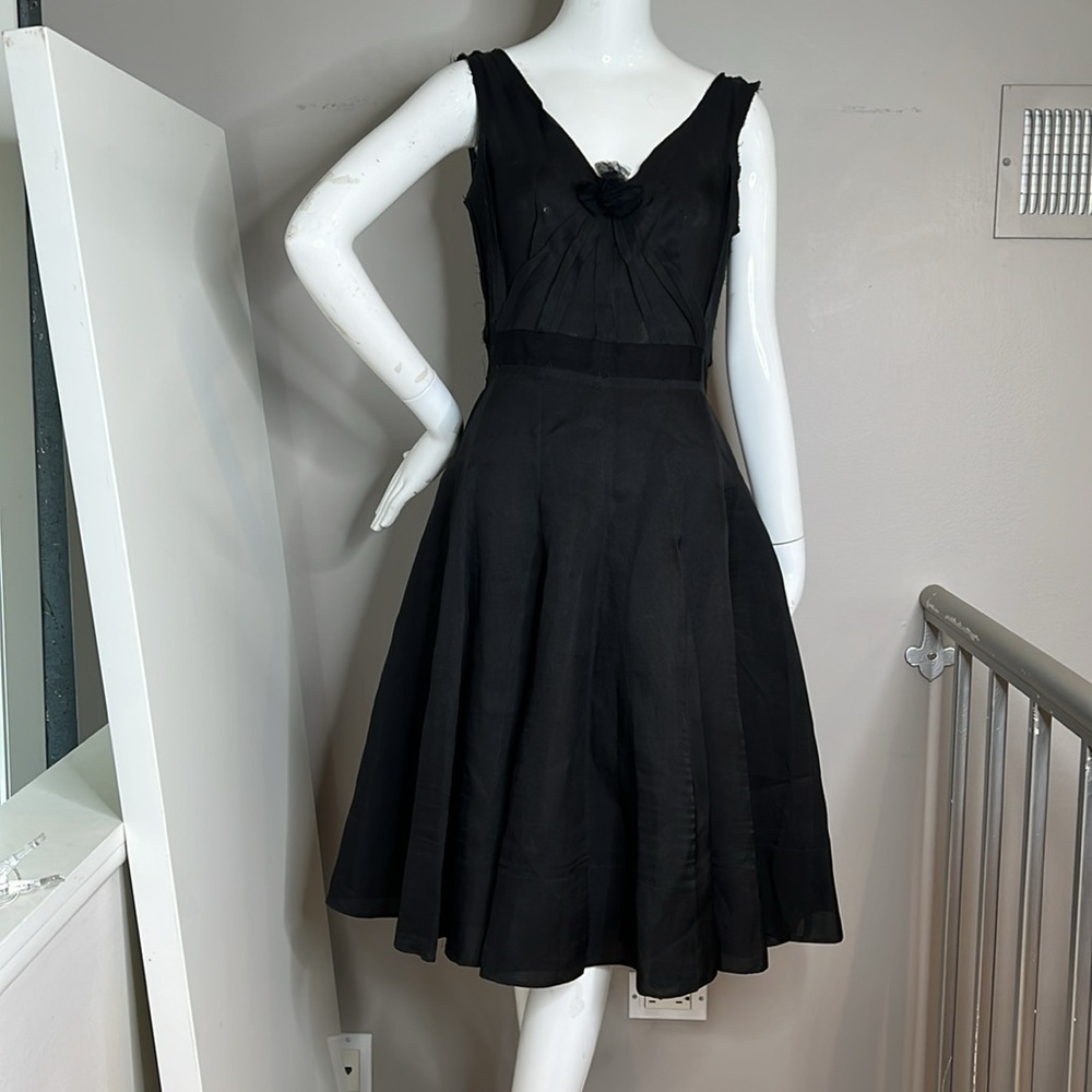 Lanvin Ete 2008 Sz 40 Semi Structured 100% Silk Dress